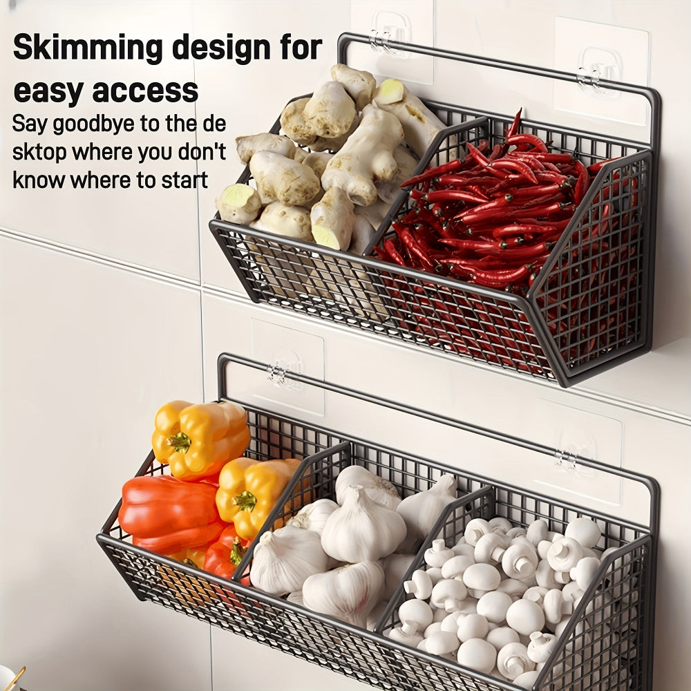 StorGrid – Modern Wall-Mounted Wire Storage Basket for Kitchen Organisation