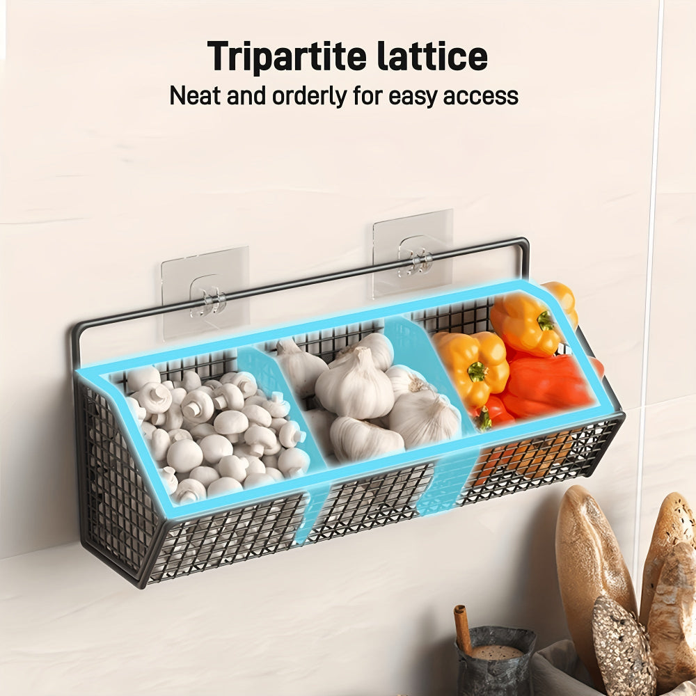 StorGrid – Modern Wall-Mounted Wire Storage Basket for Kitchen Organisation