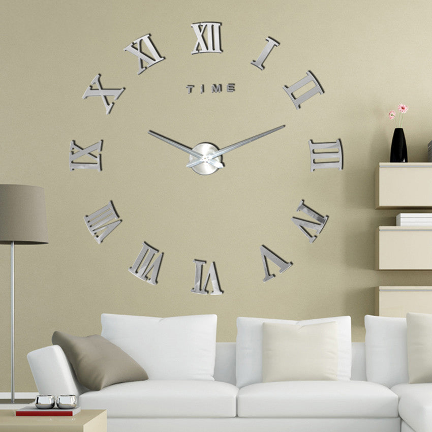 Elegance Wall Clock – Large Modern Geometric DIY Quartz Clock for Living Room