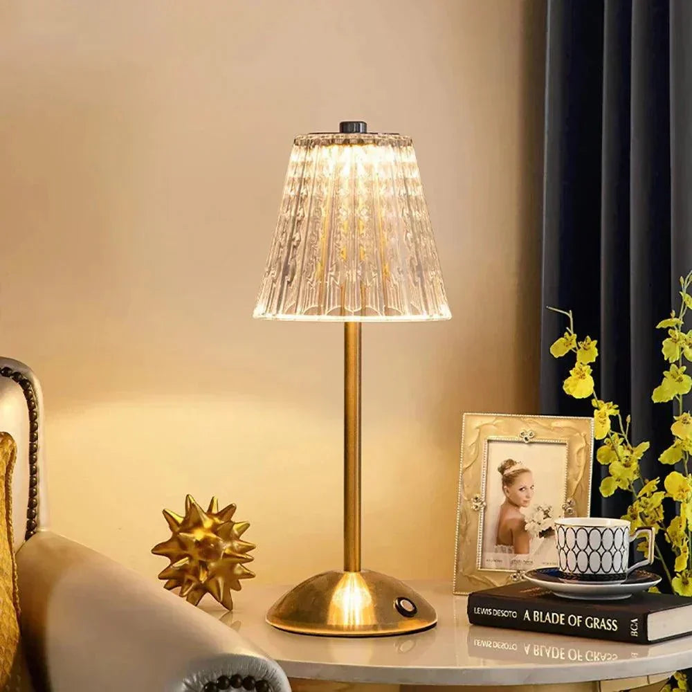 LumiFleur Wireless LED Table Lamp – Elegant Rechargeable Light with Warm Glow