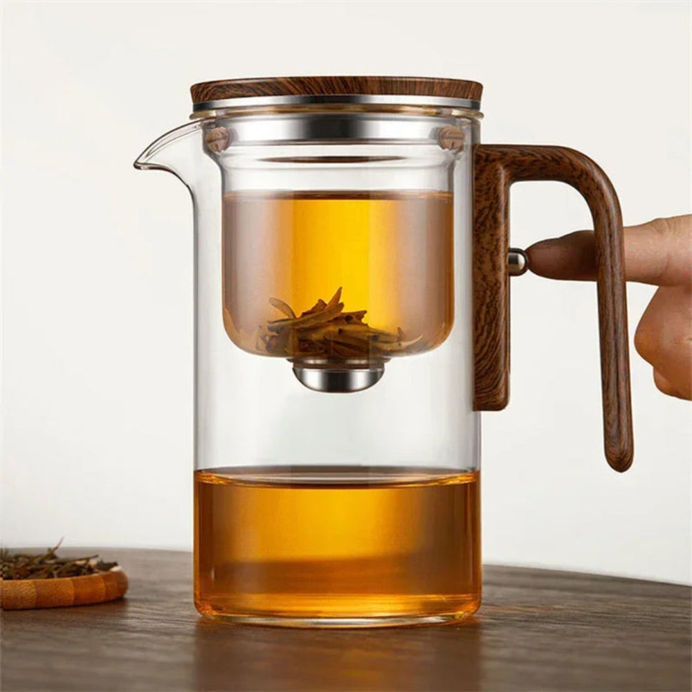 Clarity Glass Teapot with Built-in Infuser – Heat-Resistant Tea Brewer for Loose Leaf Teas