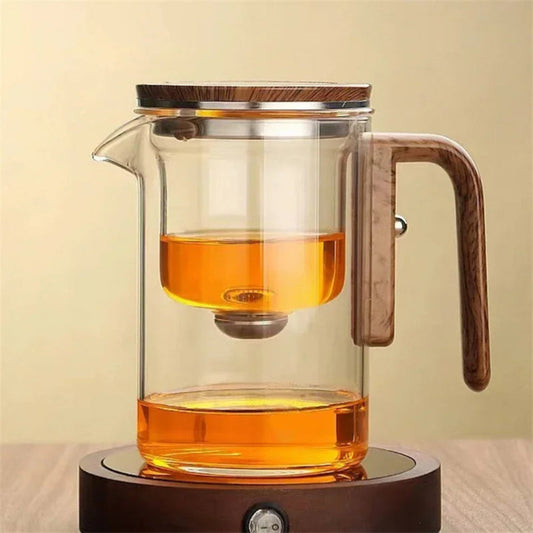 Clarity Glass Teapot with Built-in Infuser – Heat-Resistant Tea Brewer for Loose Leaf Teas
