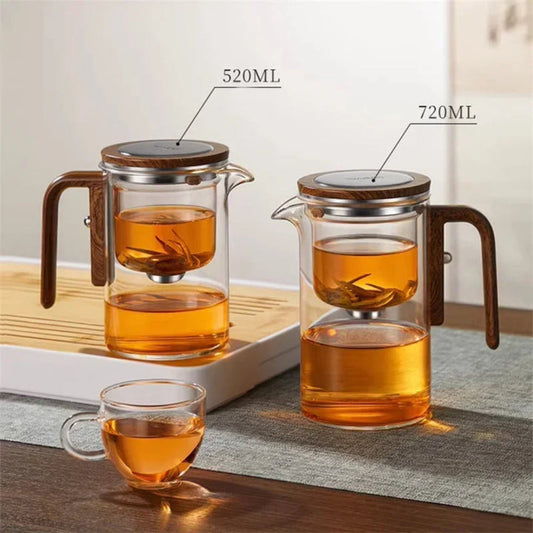 Clarity Glass Teapot with Built-in Infuser – Heat-Resistant Tea Brewer for Loose Leaf Teas