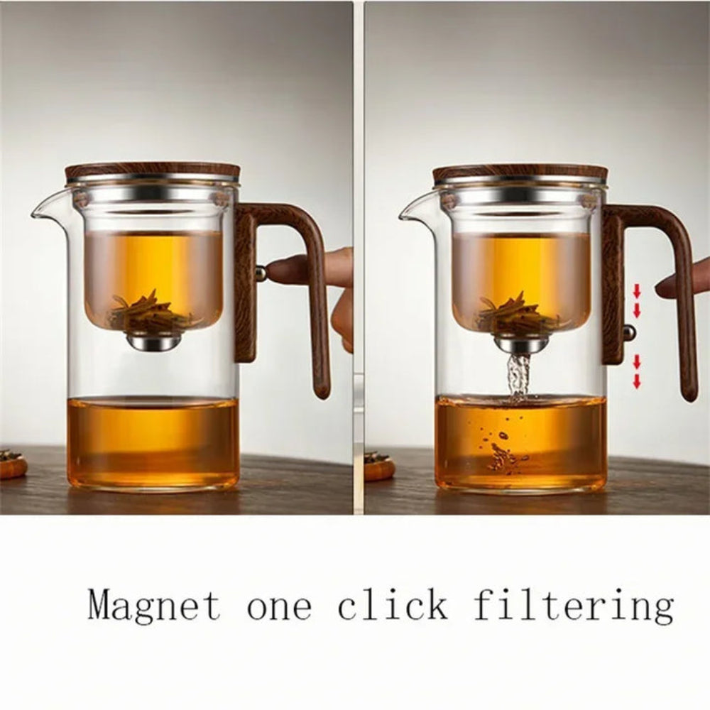 Clarity Glass Teapot with Built-in Infuser – Heat-Resistant Tea Brewer for Loose Leaf Teas