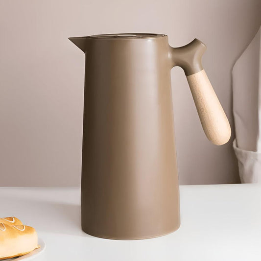 Thermora – Insulated Carafe with Wooden Handle | Stylish Vacuum Flask for Hot & Cold Drinks