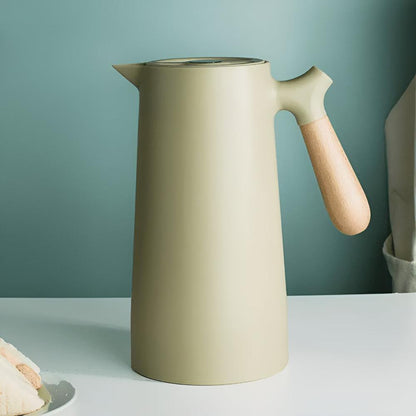 Thermora – Insulated Carafe with Wooden Handle | Stylish Vacuum Flask for Hot & Cold Drinks