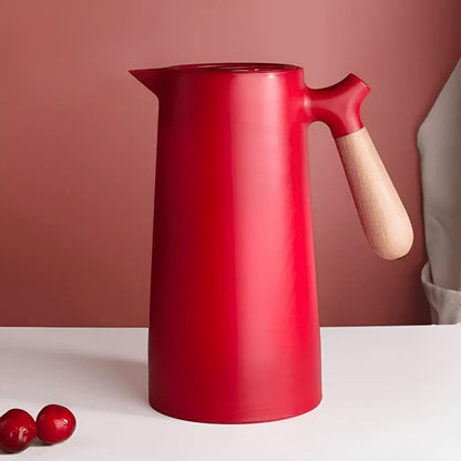 Thermora – Insulated Carafe with Wooden Handle | Stylish Vacuum Flask for Hot & Cold Drinks