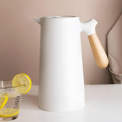 Thermora – Insulated Carafe with Wooden Handle | Stylish Vacuum Flask for Hot & Cold Drinks