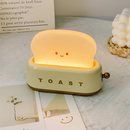 TinyToast Table Lamp – Portable Toaster-Shaped Night Light with Dimmable LED & USB Port