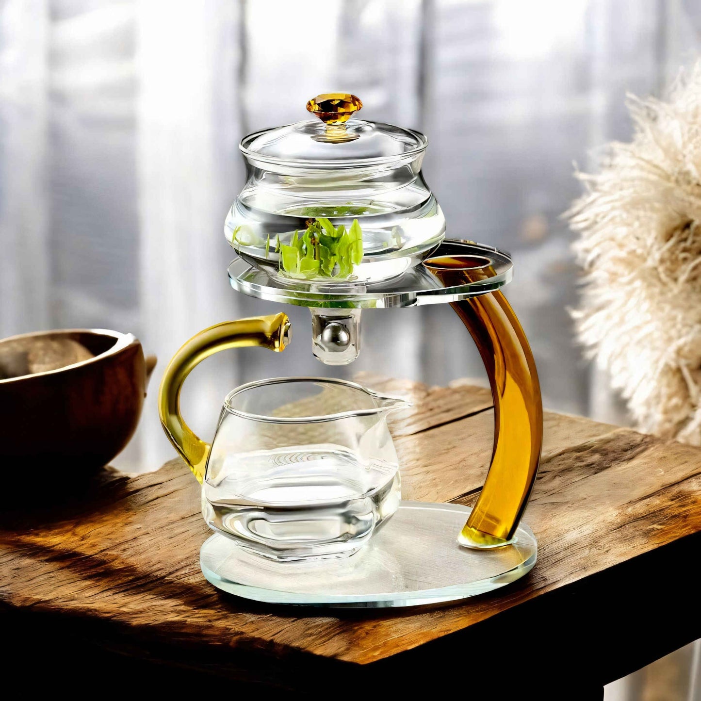 TranquiliTea – Magnetic Glass Infuser Teapot for Enhanced Flavour & Wellness