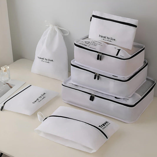 7-Piece Travel Packing Cube Set – Lightweight Compression Travel Organiser Bags for Suitcase & Luggage