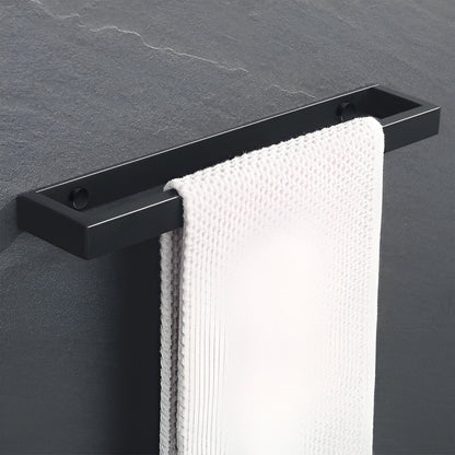 Uni-Black Stainless Steel Towel Rail – Matte Black Wall-Mounted Bathroom & Kitchen Holder