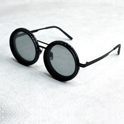 Unisex Round Polarised Sunglasses – Adjustable Light Reduction – Premium Metal Frame