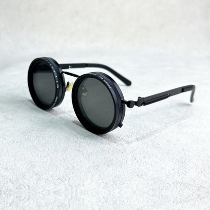 Unisex Round Polarised Sunglasses – Adjustable Light Reduction – Premium Metal Frame