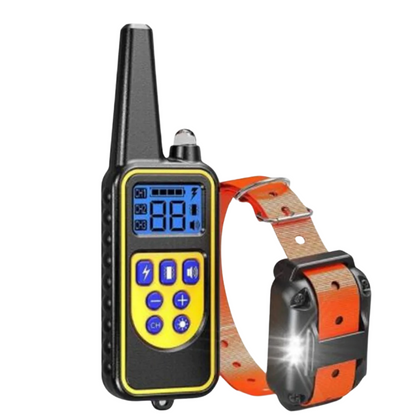 Rechargeable Waterproof Anti-Bark Dog Collar with Remote Control – 500m Range Training Collar