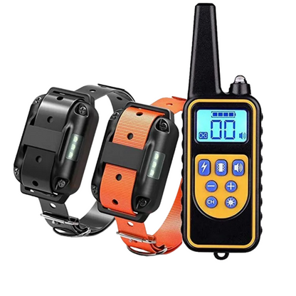 Rechargeable Waterproof Anti-Bark Dog Collar with Remote Control – 500m Range Training Collar