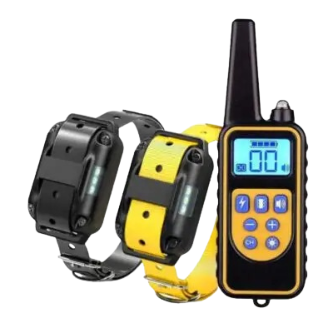 Rechargeable Waterproof Anti-Bark Dog Collar with Remote Control – 500m Range Training Collar