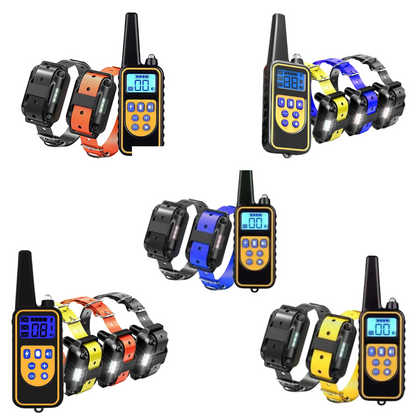 Rechargeable Waterproof Anti-Bark Dog Collar with Remote Control – 500m Range Training Collar