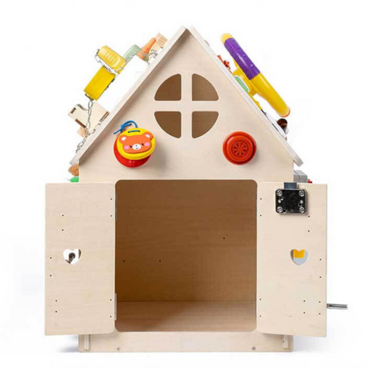 SkillHouse – Wooden Montessori Busy House for Toddlers | Sensory & Motor Skills Toy