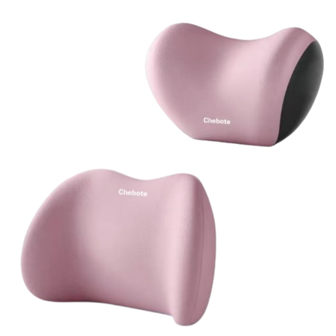 ComfortDrive Car Seat Support Set – Neck & Lumbar Memory Foam