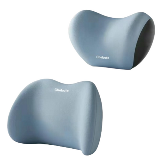 ComfortDrive Car Seat Support Set – Neck & Lumbar Memory Foam