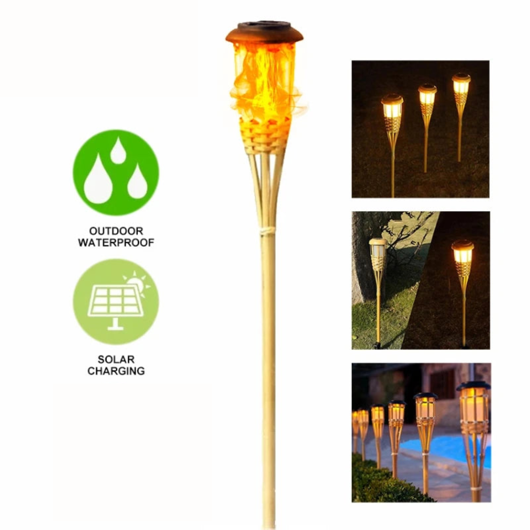 5-Piece Solar Torch Light Set – Flame Effect LED Garden Lights | Solar Powered & Weatherproof Outdoor Lighting