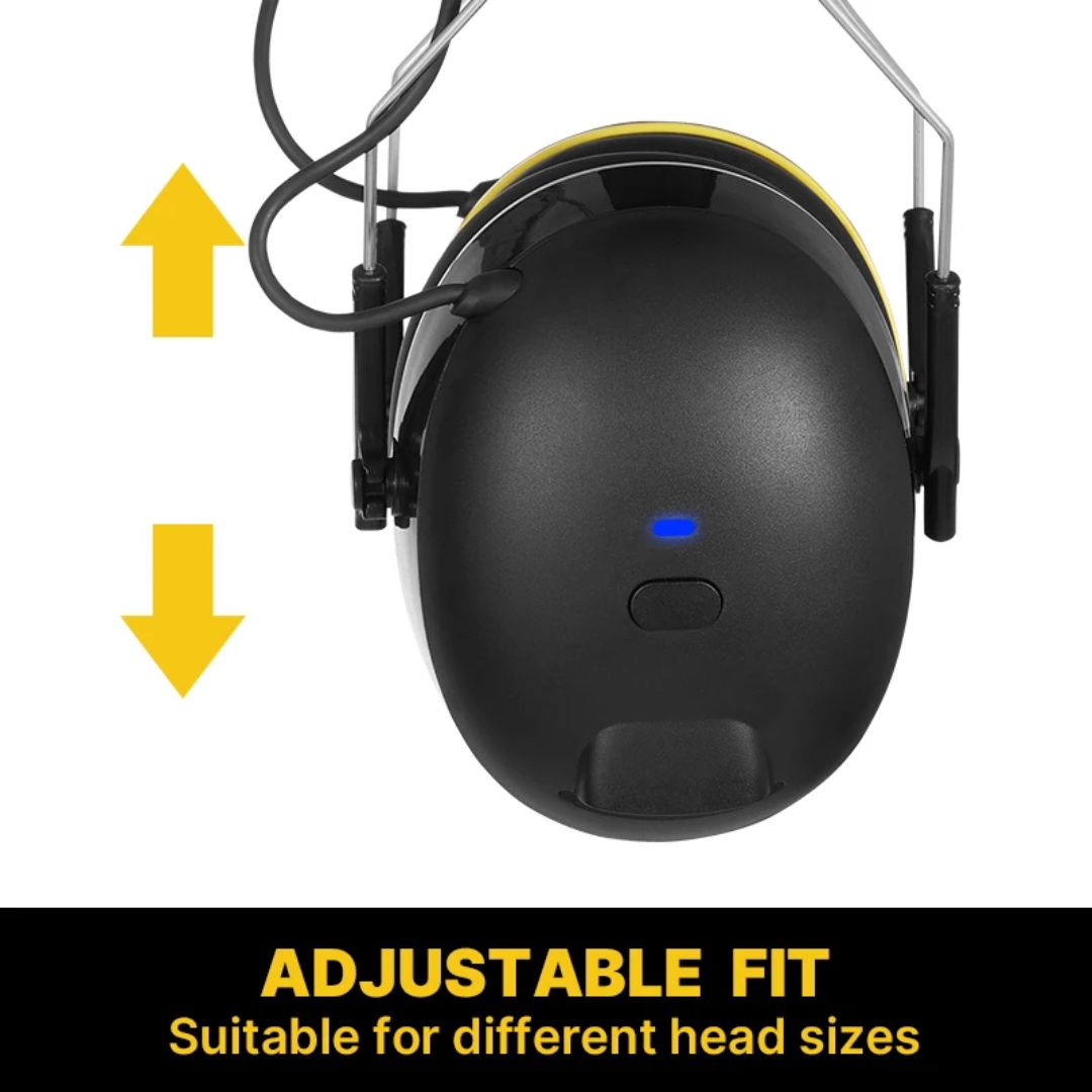 Bluetooth Hearing Protection Headphones – Noise Reduction Earmuffs with Wireless Audio for Work & Safety