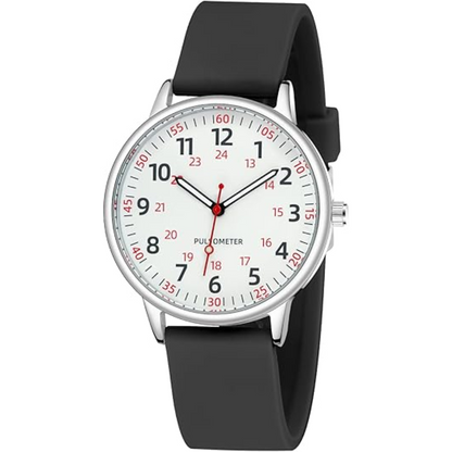 Stylish Women’s Clip-On Watch – Waterproof Silicone Fob Watch in Elegant Colours