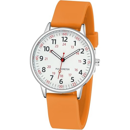 Stylish Women’s Clip-On Watch – Waterproof Silicone Fob Watch in Elegant Colours