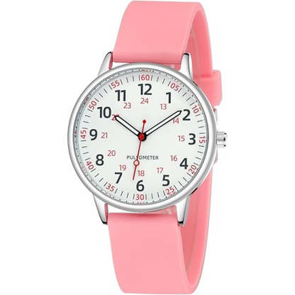 Stylish Women’s Clip-On Watch – Waterproof Silicone Fob Watch in Elegant Colours