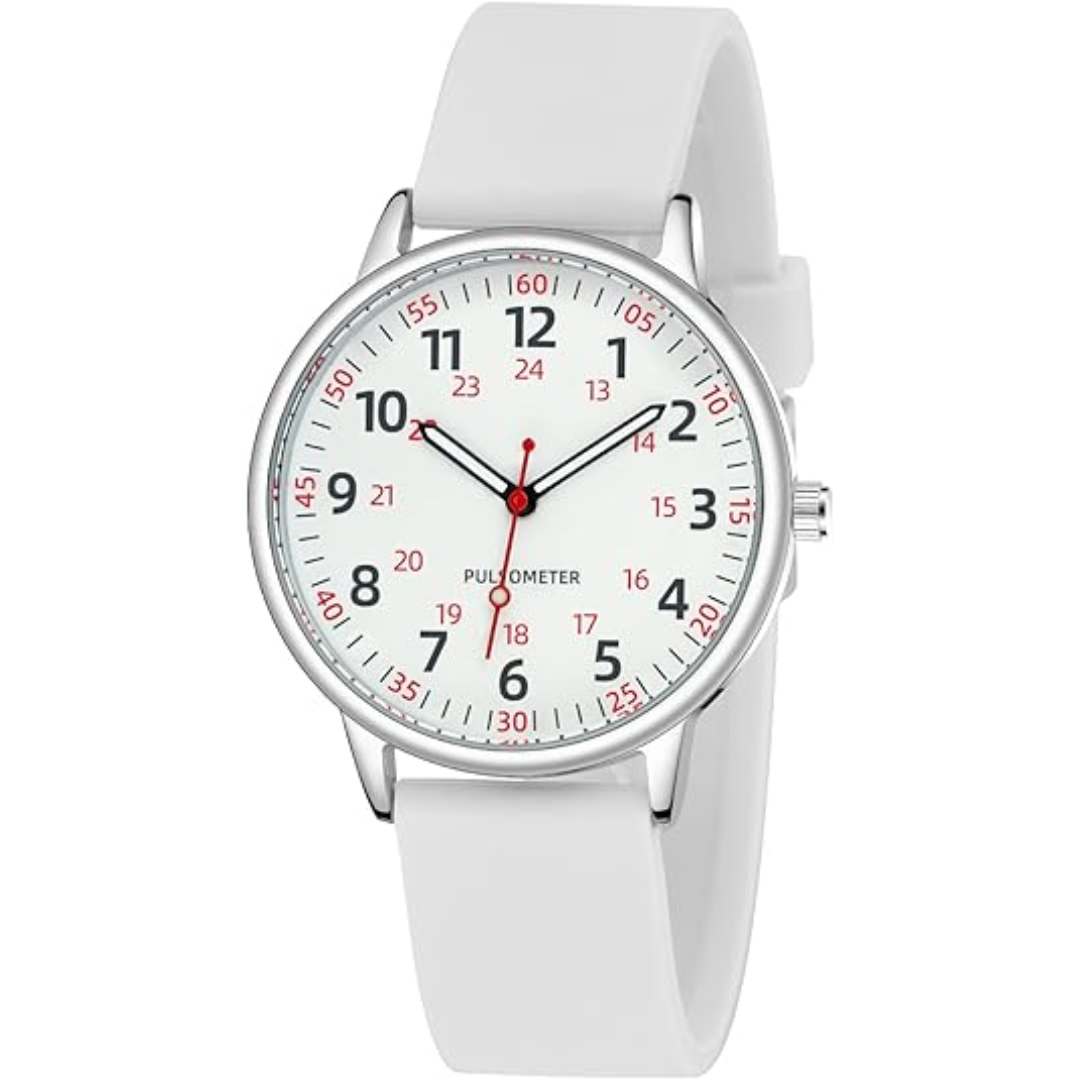 Stylish Women’s Clip-On Watch – Waterproof Silicone Fob Watch in Elegant Colours