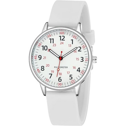 Stylish Women’s Clip-On Watch – Waterproof Silicone Fob Watch in Elegant Colours