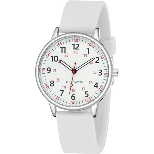 Stylish Women’s Clip-On Watch – Waterproof Silicone Fob Watch in Elegant Colours