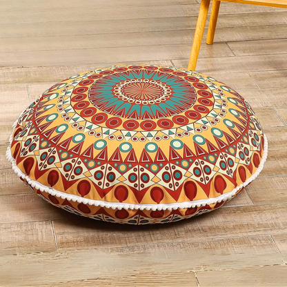 Large Round Meditation Cushion with Memory Foam – 81cm Yoga & Floor Support Pillow