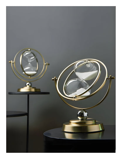GracefulTime Clock – Luxury Hourglass with Elegant Gold Frame & Timeless Design