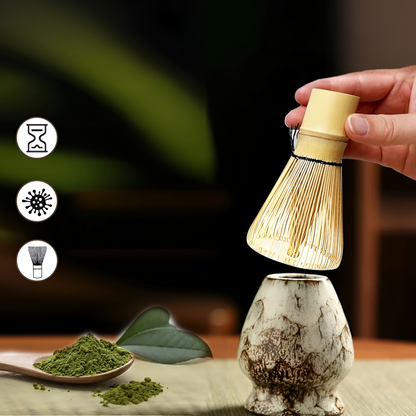 Traditional Matcha Tea Set – 6-Piece Authentic Japanese Matcha Kit – Premium Bamboo & Ceramic