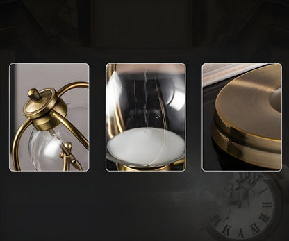GracefulTime Clock – Luxury Hourglass with Elegant Gold Frame & Timeless Design
