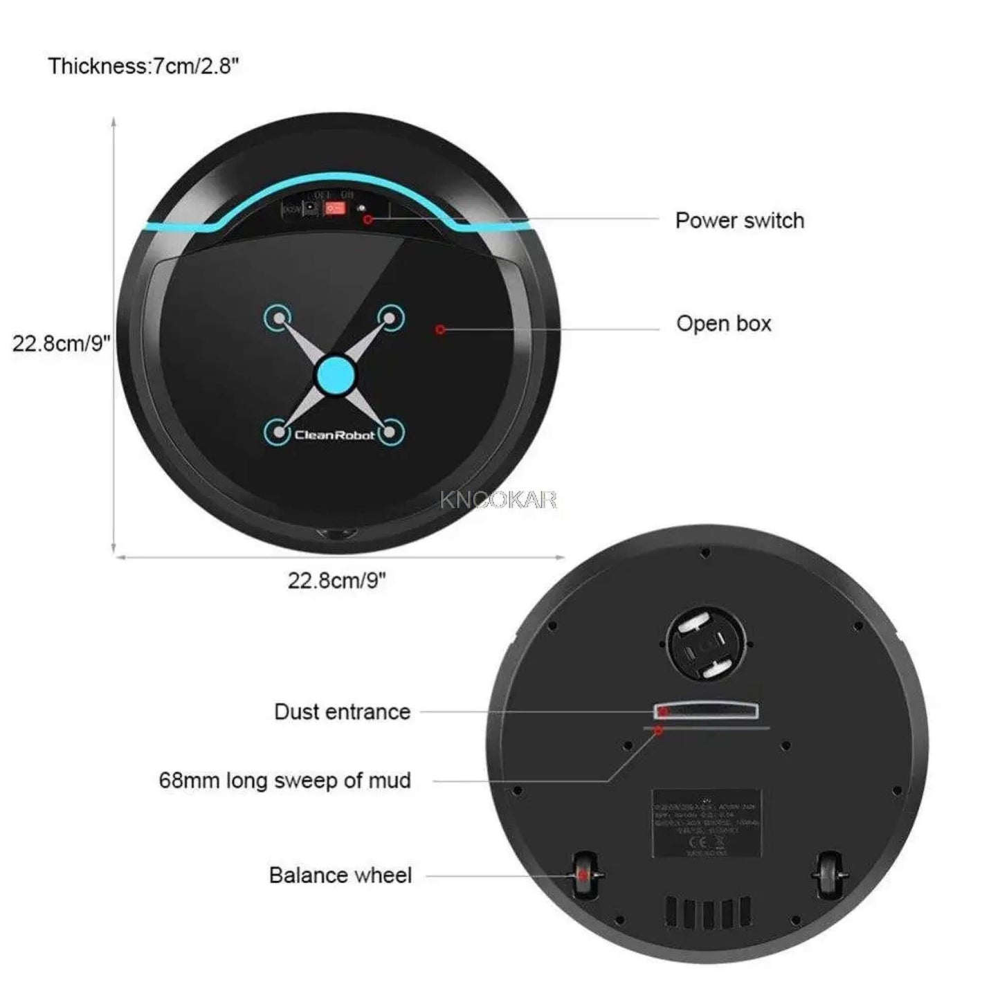 Cosmos Pro – Smart Robotic Vacuum Cleaner with Mop Function | Quiet, Efficient & Self-Charging