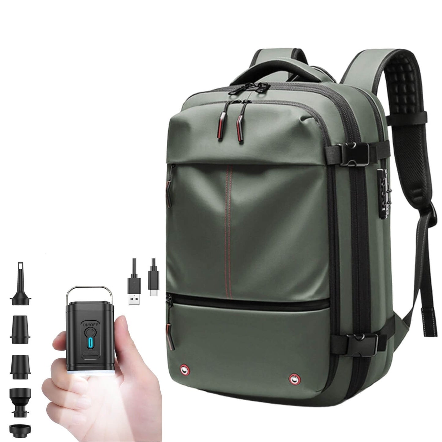 VacuPro – Compression Travel Backpack with Built-In Vacuum System | Space-Saving Cabin Bag