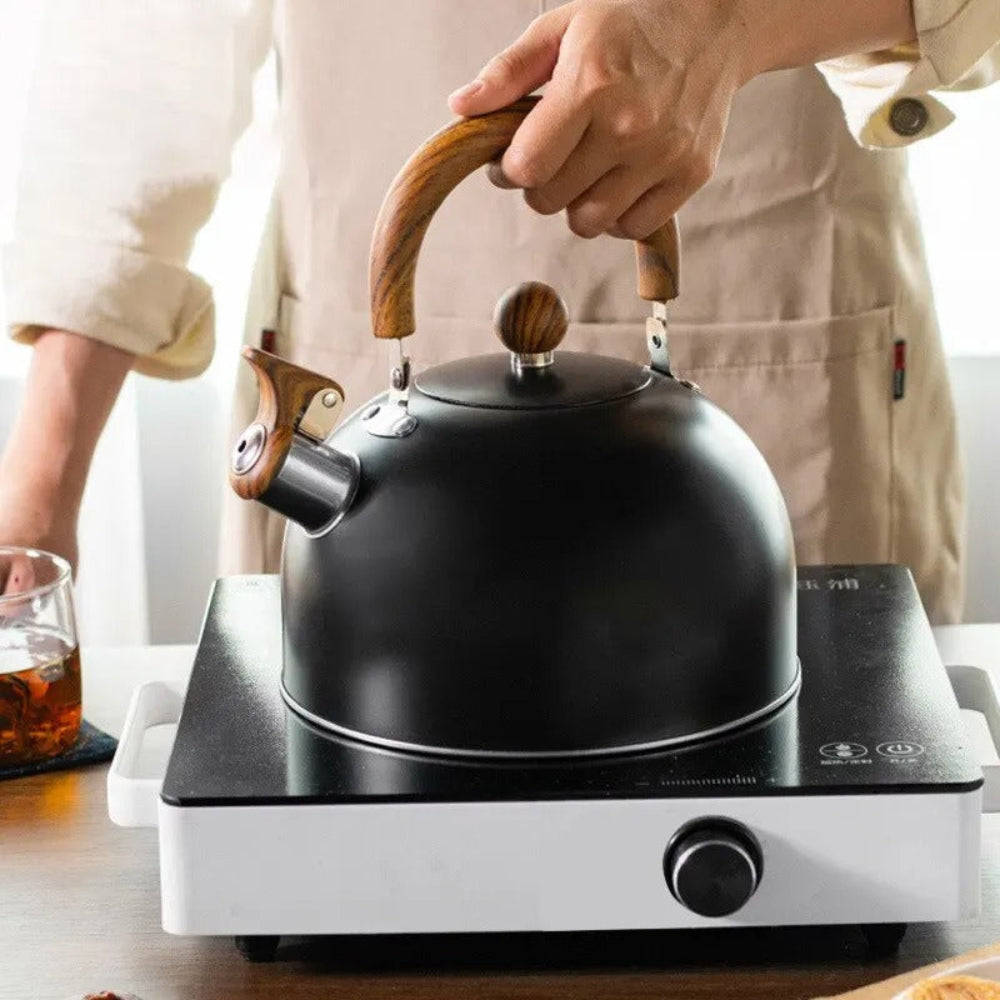 Velvettle Stainless Steel Whistling Kettle – Elegant Design, Fast Boil & Induction Compatible (3L)
