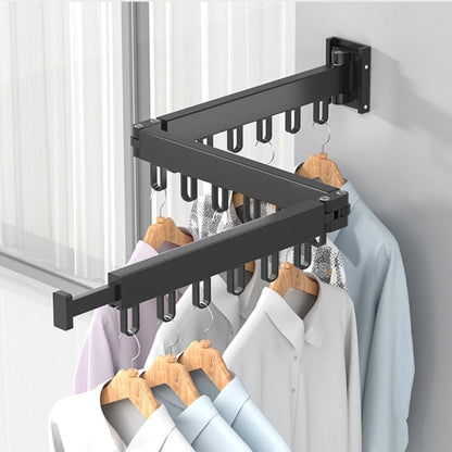 Retractable Wall-Mounted Clothes Dryer – Foldable Laundry Rack for Space-Saving Drying
