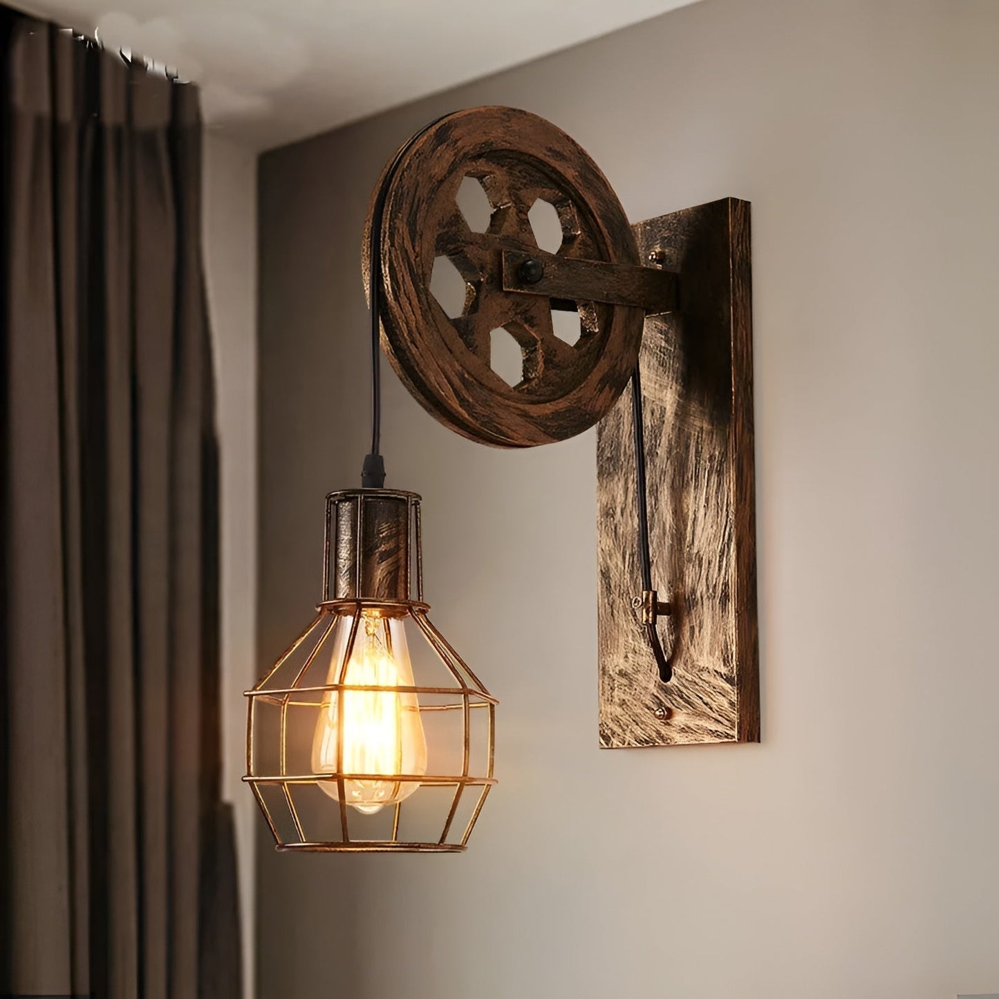 ShineGlow Luxe Vintage LED Wall Lamp – Industrial Style Lighting for Modern Interiors