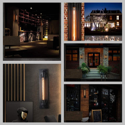 Vintage Wall-Mounted LED Light – Timeless Design with Elegant Matte Black Finish
