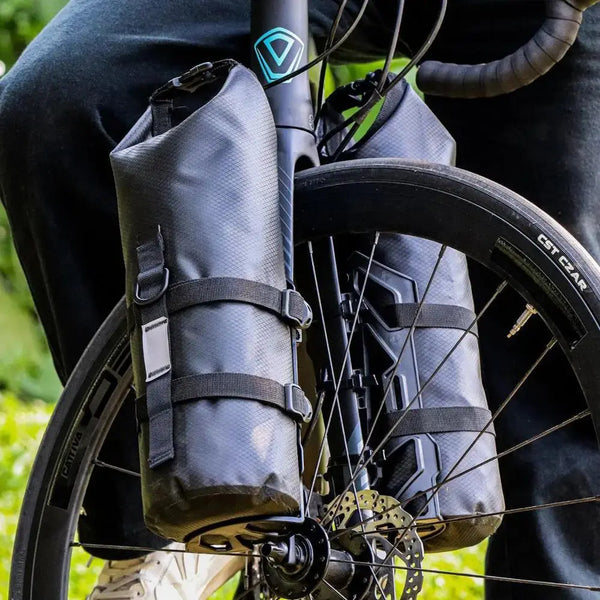 Waterproof Front Fork Bike Bags – 5-7L Pannier Set for Long Rides & Bikepacking