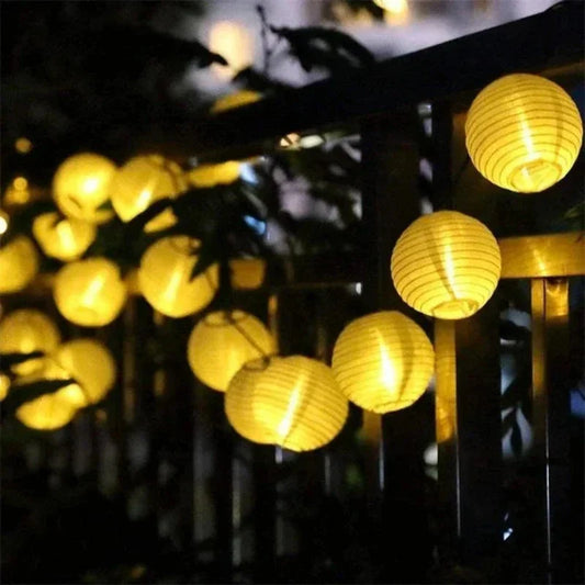 SunShade Solar Lantern String Lights – Weatherproof Outdoor LED Decoration