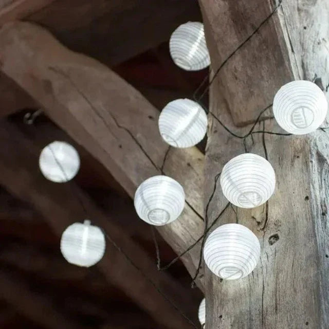 SunShade Solar Lantern String Lights – Weatherproof Outdoor LED Decoration