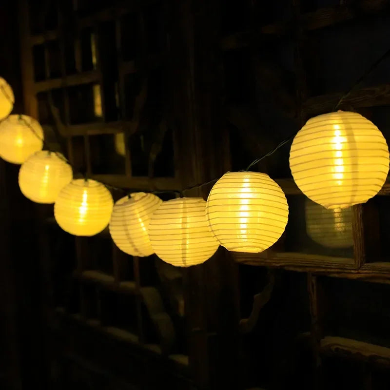 SunShade Solar Lantern String Lights – Weatherproof Outdoor LED Decoration