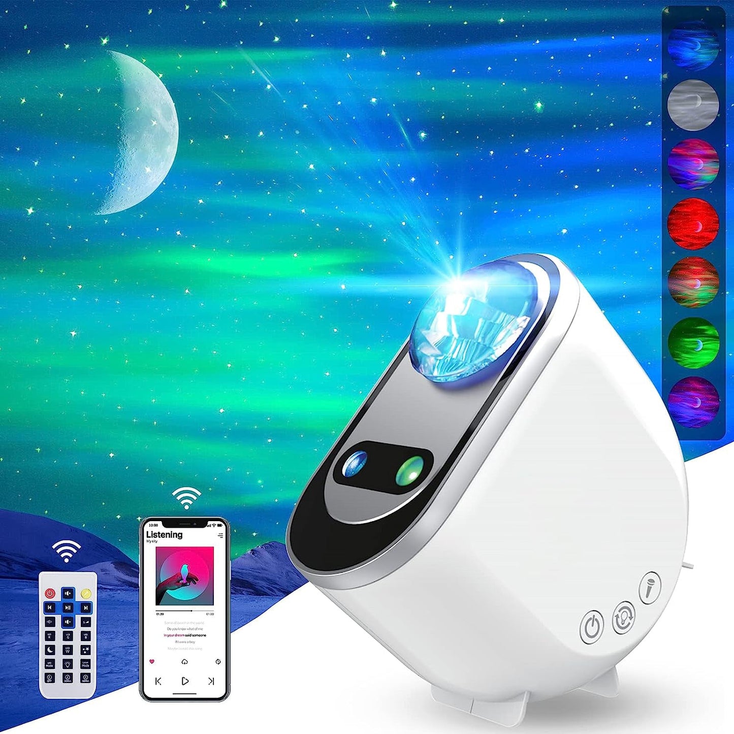 Aurora Mood Light Projector – Mesmerising Northern Lights Display for Any Room