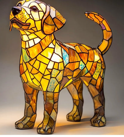 GlowPaw Dog Tribute Lamp – Handmade Acrylic Night Light for Dog Lovers (USB Powered)
