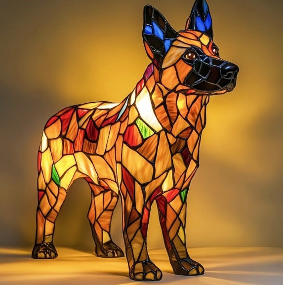 GlowPaw Dog Tribute Lamp – Handmade Acrylic Night Light for Dog Lovers (USB Powered)